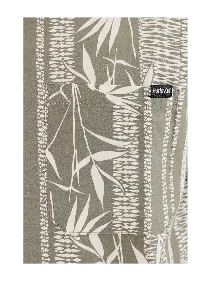 Рубашка с принтом Aero Short Sleeve Hurley — изображение 5 из 5, армейский