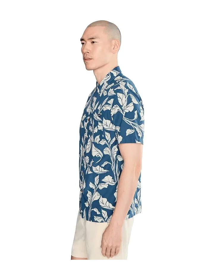 Рубашка с принтом Aero Short Sleeve Hurley — изображение 3 из 5, синий
