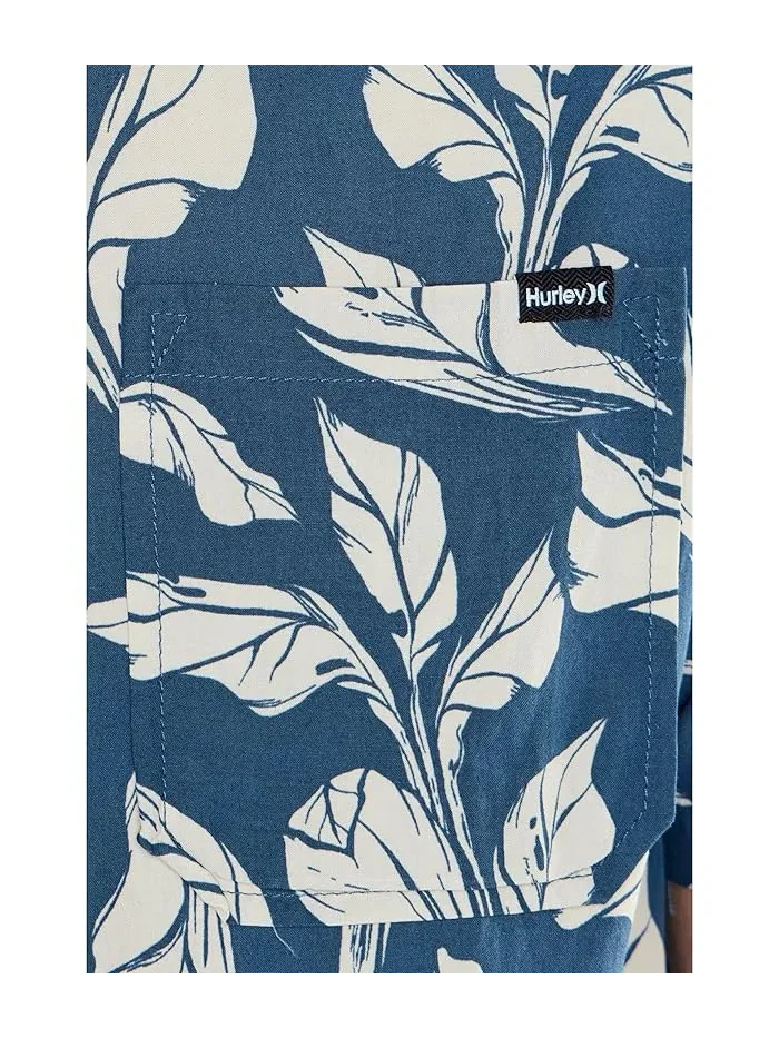 Рубашка с принтом Aero Short Sleeve Hurley — изображение 5 из 5, синий