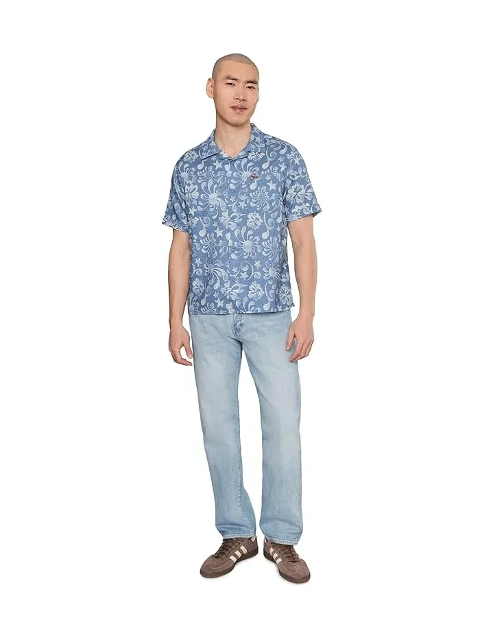 Рубашка с принтом Alvarez Aloha RVCA — изображение 2 из 5, светлый синий