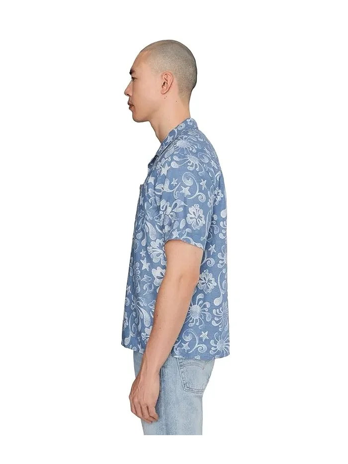 Рубашка с принтом Alvarez Aloha RVCA — изображение 3 из 5, светлый синий