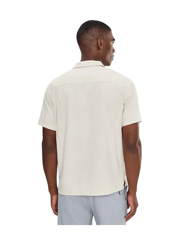 Рубашка с вышивкой Sano Camp Embroidered Short Sleeve Hurley — изображение 4 из 5, кость