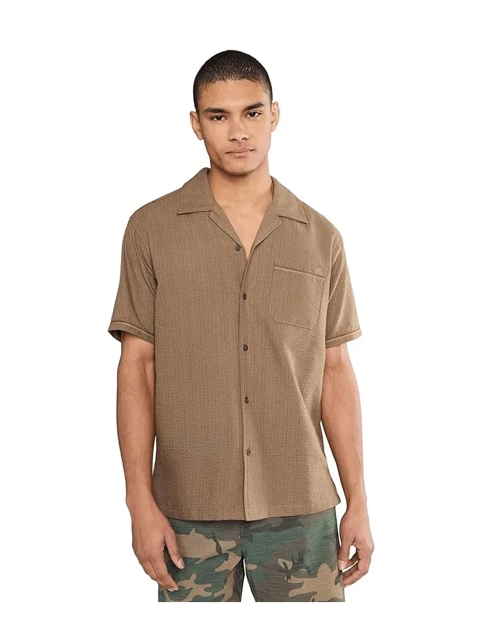 Рубашка повседневная короткий рукав Lay Day Camp Short Sleeve Hurley — изображение 1 из 5, темный серый