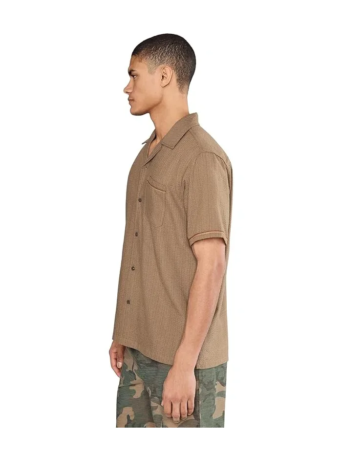 Рубашка повседневная короткий рукав Lay Day Camp Short Sleeve Hurley — изображение 3 из 5, темный серый