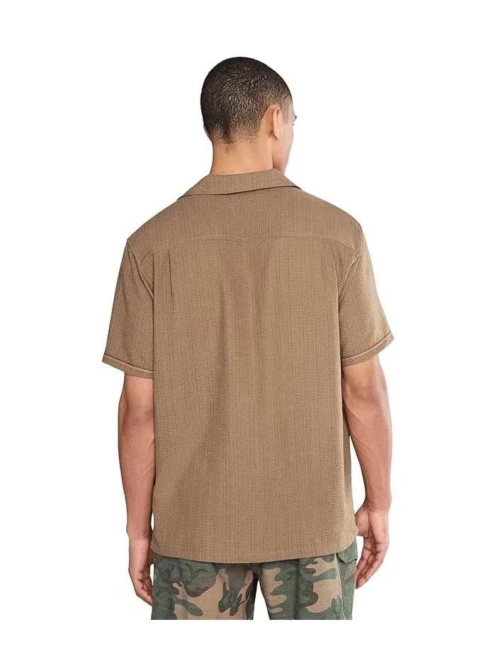 Рубашка повседневная короткий рукав Lay Day Camp Short Sleeve Hurley — изображение 4 из 5, темный серый