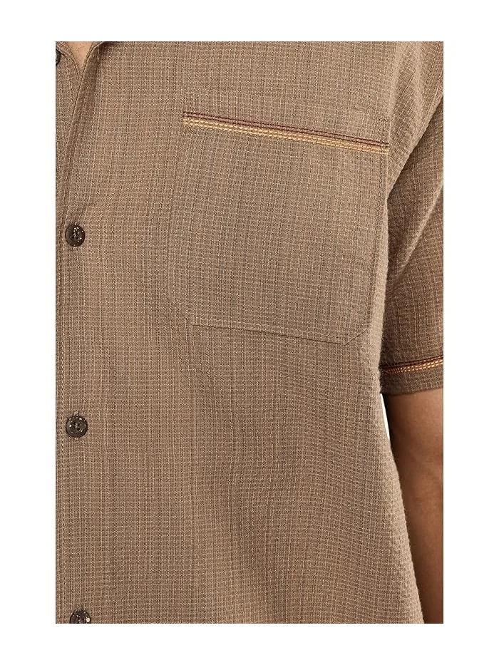 Рубашка повседневная короткий рукав Lay Day Camp Short Sleeve Hurley — изображение 5 из 5, темный серый
