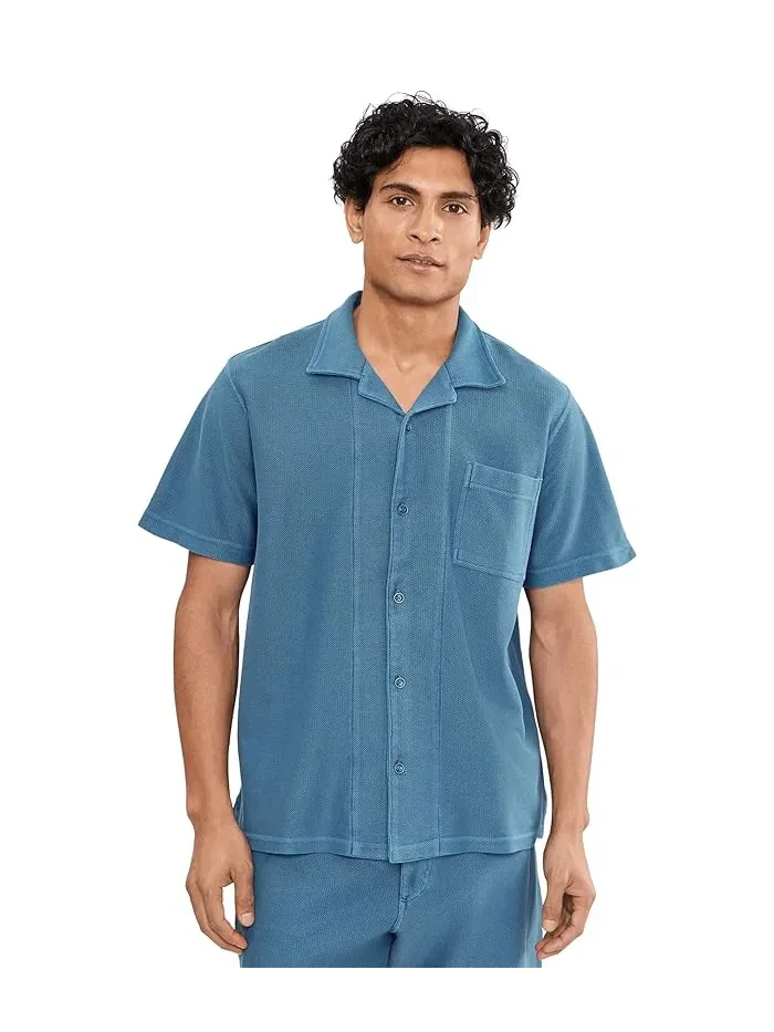 Рубашка с воротником-стойкой Rio Cabana Camp Tommy Bahama — изображение 1 из 5, синий
