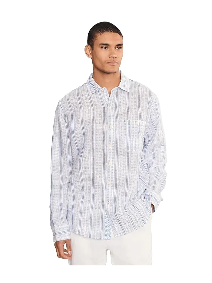 Рубашка с полосками Blue Royal Stripe Tommy Bahama — изображение 1 из 5, белый