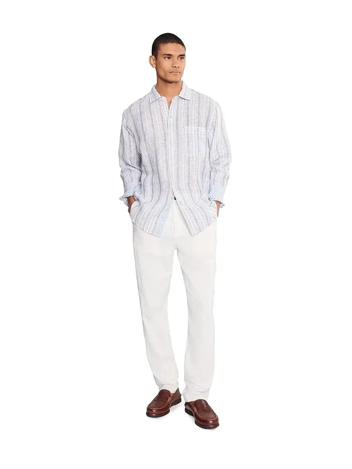 Рубашка с полосками Blue Royal Stripe Tommy Bahama — изображение 2 из 5, белый