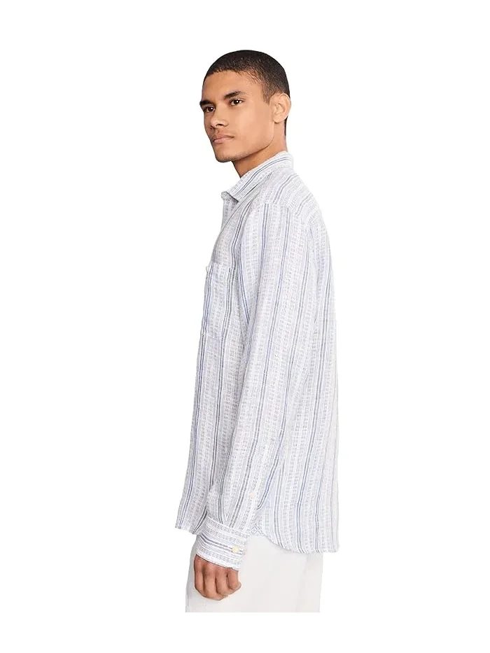 Рубашка с полосками Blue Royal Stripe Tommy Bahama — изображение 3 из 5, белый