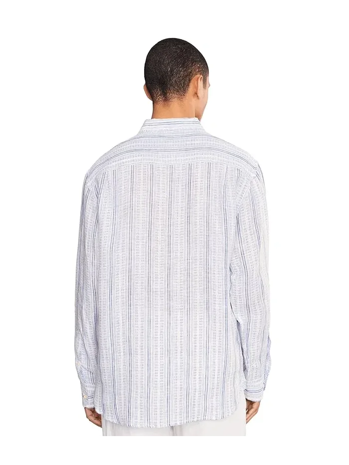 Рубашка с полосками Blue Royal Stripe Tommy Bahama — изображение 4 из 5, белый