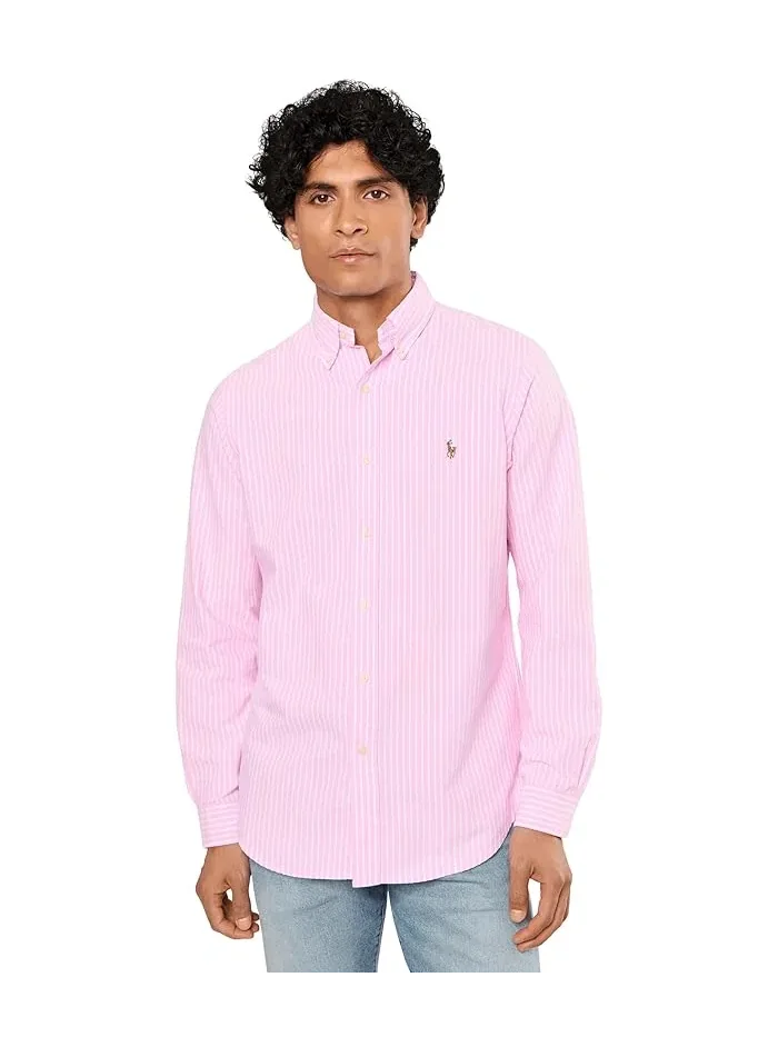 Футболка из сшитой ткани Classic Striped Seersucker Shirt Polo Ralph Lauren