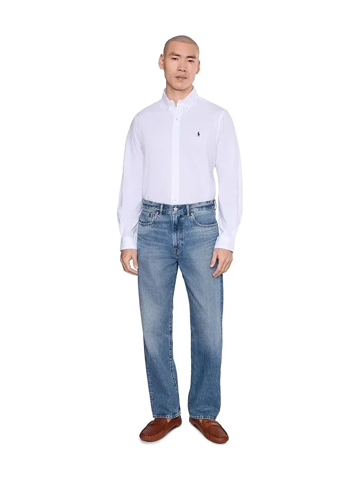 Рубашка поплиновая Classic Fit Stretch Poplin Polo Ralph Lauren — изображение 2 из 5, белый