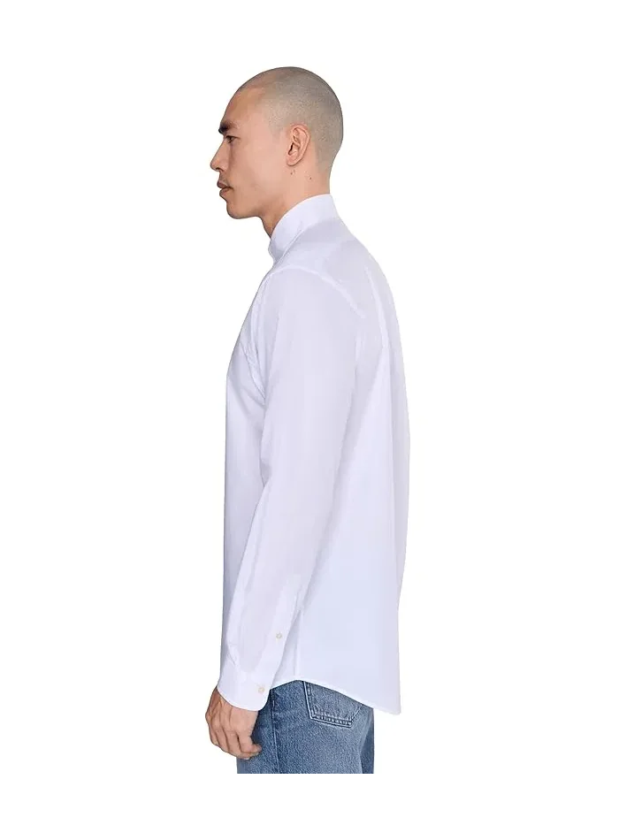 Рубашка поплиновая Classic Fit Stretch Poplin Polo Ralph Lauren — изображение 3 из 5, белый