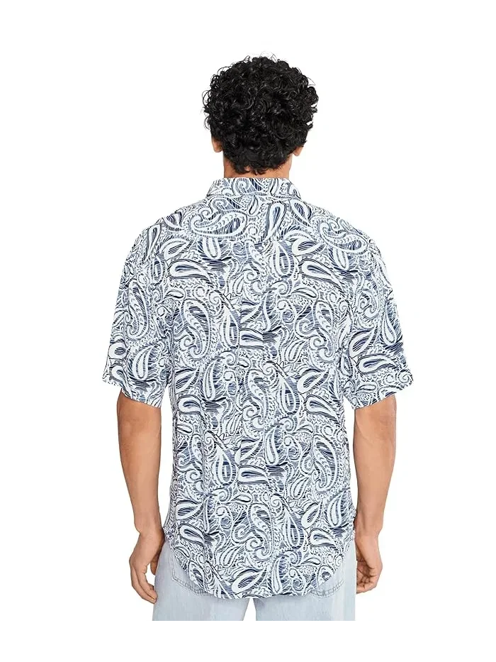 Рубашка с принтом Veracruz Sands Paisley Petals Tommy Bahama — изображение 4 из 5, синий