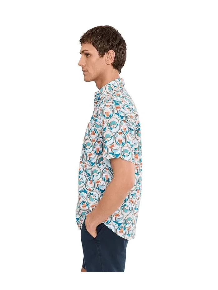 Рубашка с цветочным принтом Nova Wave Glass Half Full Tommy Bahama — изображение 3 из 5, белый