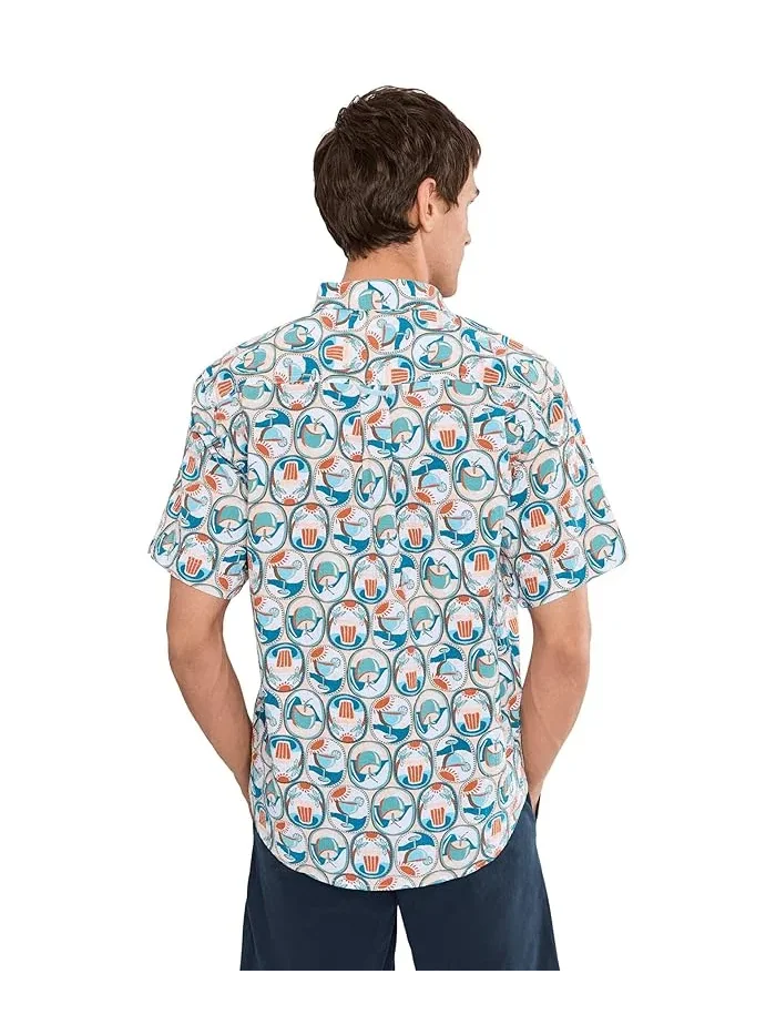 Рубашка с цветочным принтом Nova Wave Glass Half Full Tommy Bahama — изображение 4 из 5, белый