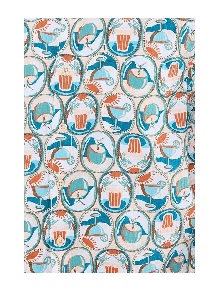 Рубашка с цветочным принтом Nova Wave Glass Half Full Tommy Bahama — изображение 5 из 5, белый