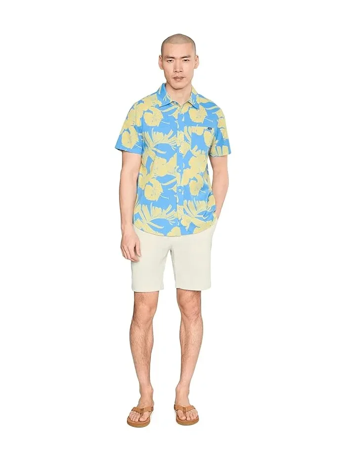 Рубашка с цветочным принтом The Gold Coast Chubbies — изображение 2 из 5, синий