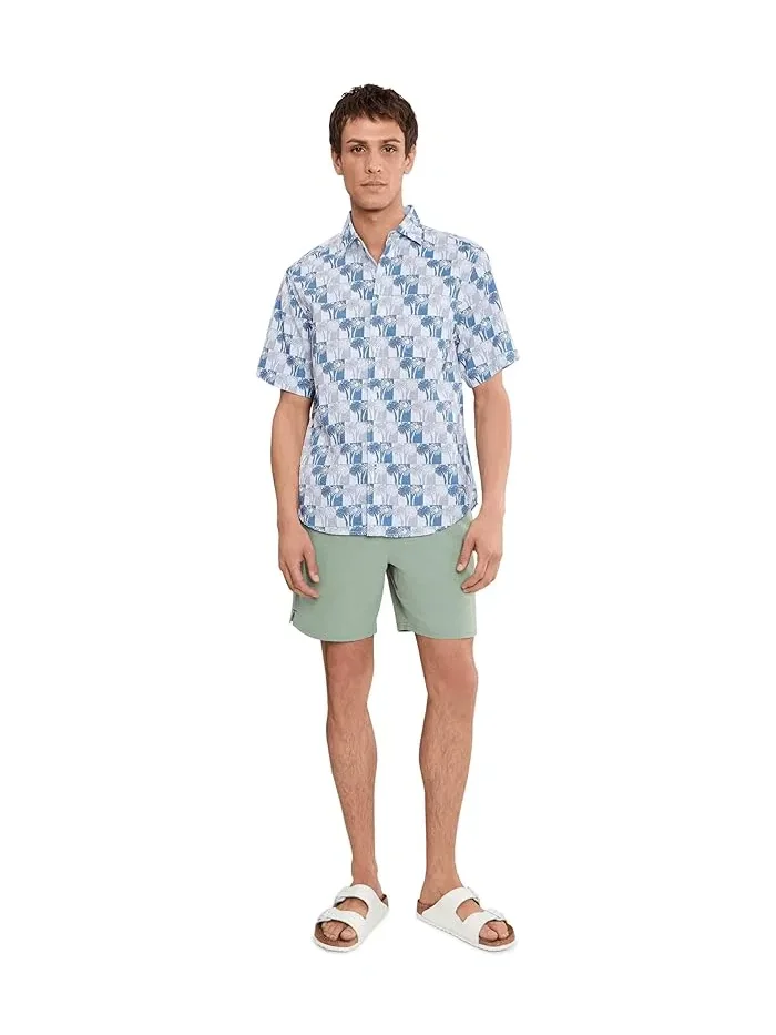 Рубашка с геометрическим принтом Nova Wave Sunnyside Palms Tommy Bahama — изображение 2 из 5, синий