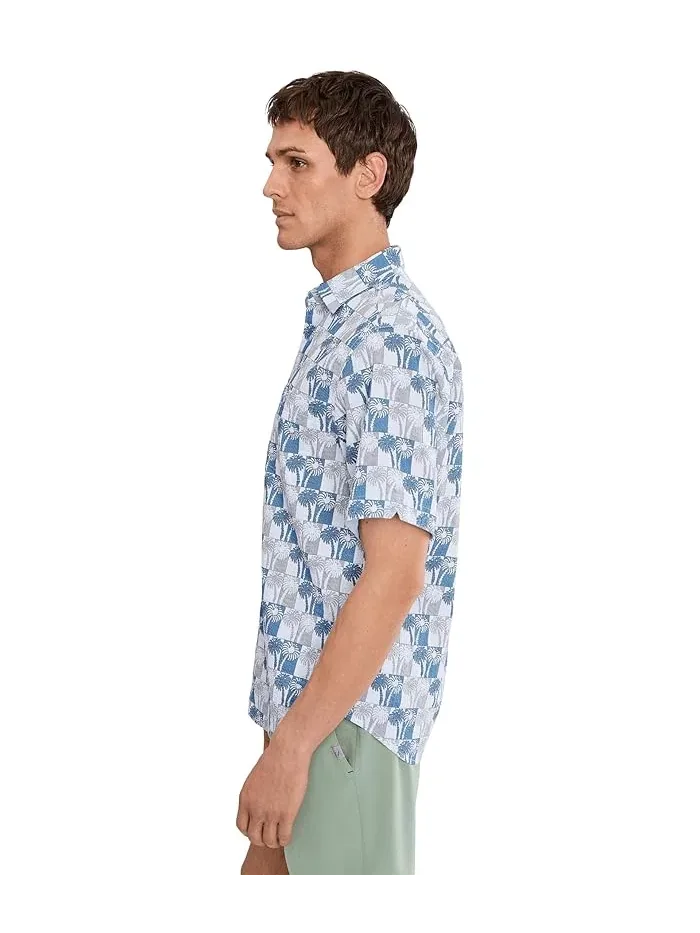 Рубашка с геометрическим принтом Nova Wave Sunnyside Palms Tommy Bahama — изображение 3 из 5, синий