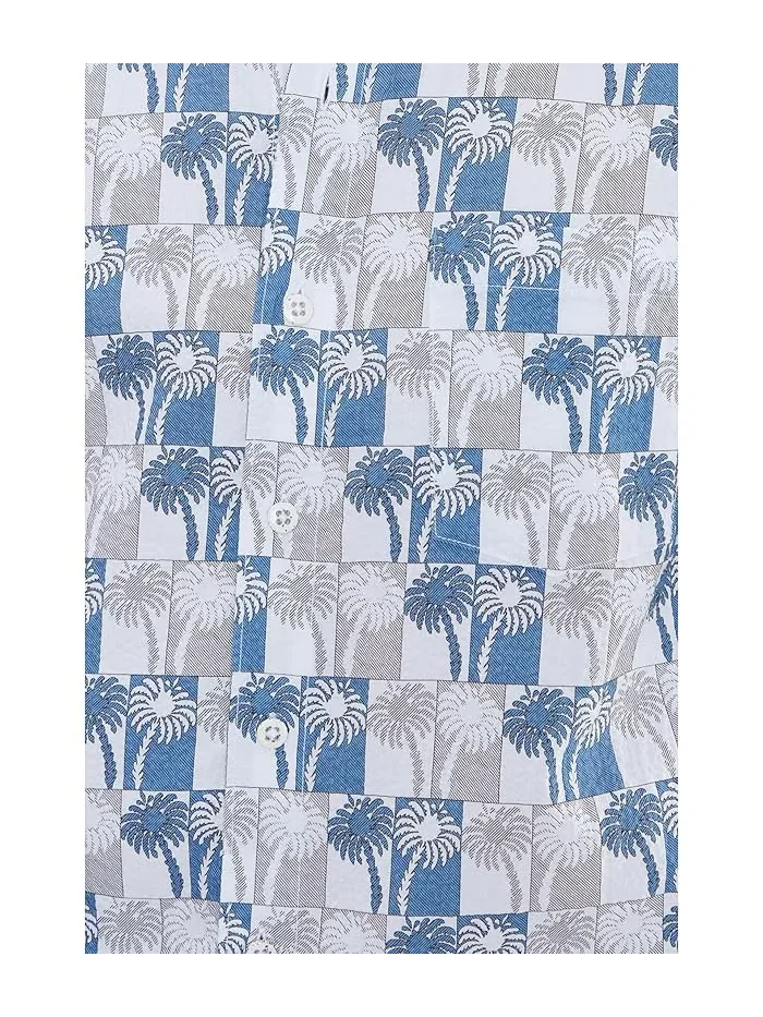 Рубашка с геометрическим принтом Nova Wave Sunnyside Palms Tommy Bahama — изображение 5 из 5, синий