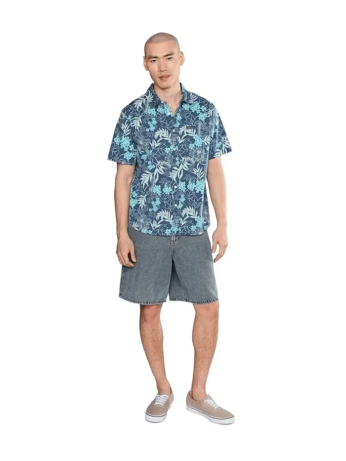 Рубашка с принтом Jetty Bloom Quiksilver — изображение 2 из 5, темный джинсовый синий