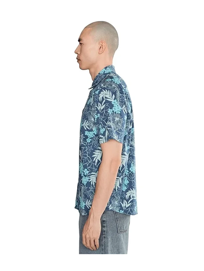 Рубашка с принтом Jetty Bloom Quiksilver — изображение 3 из 5, темный джинсовый синий