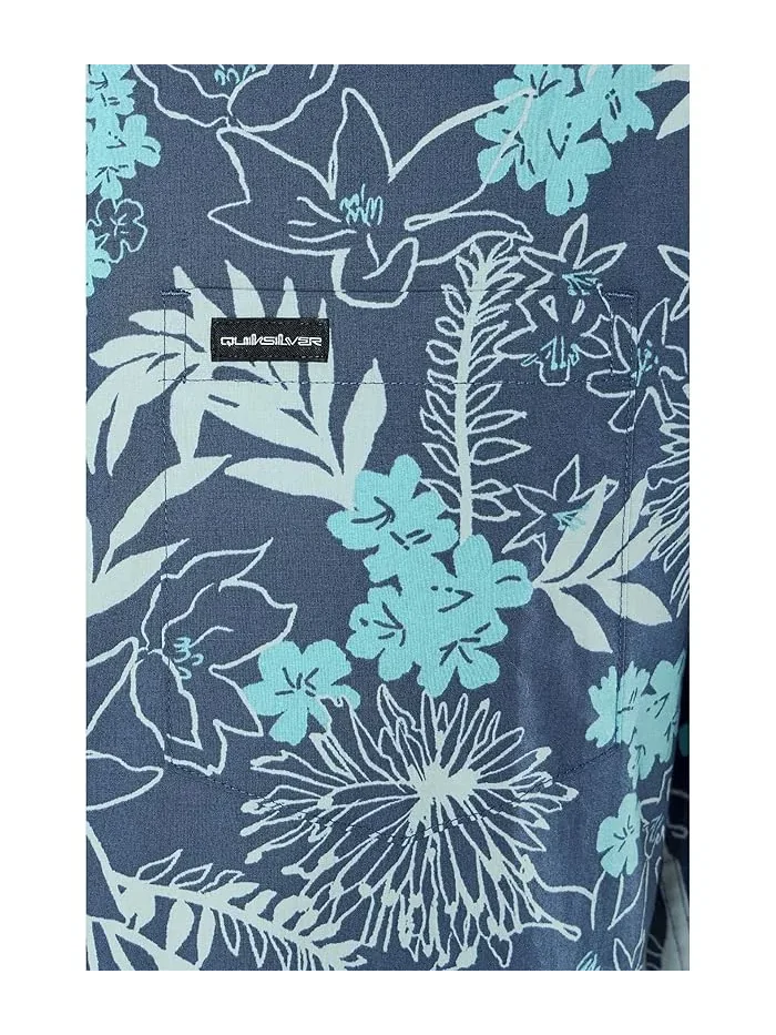 Рубашка с принтом Jetty Bloom Quiksilver — изображение 5 из 5, темный джинсовый синий
