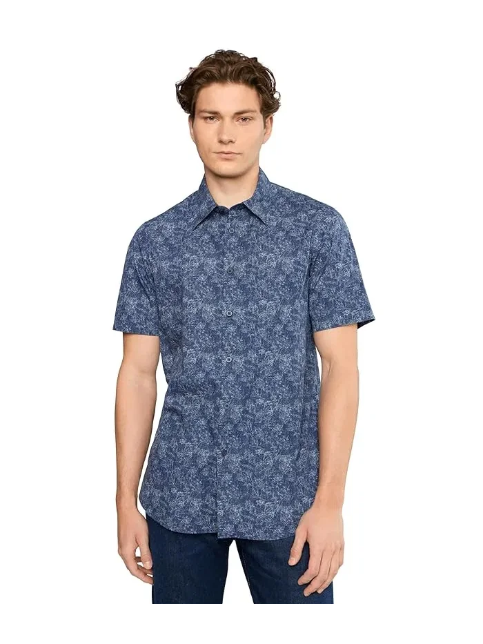 Рубашка с цветочным принтом Flower Pattern Button-Up Armani Exchange