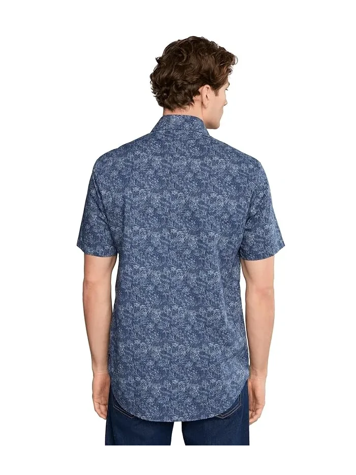 Рубашка с цветочным принтом Flower Pattern Button-Up Armani Exchange — изображение 4 из 5, черный/-белый