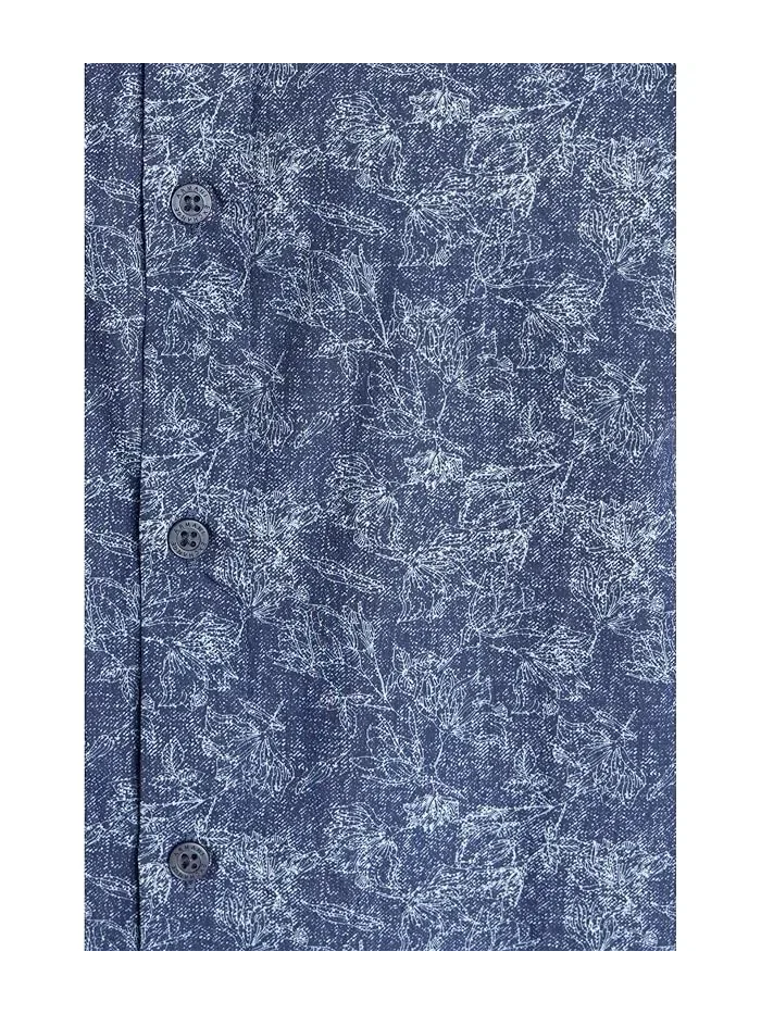 Рубашка с цветочным принтом Flower Pattern Button-Up Armani Exchange — изображение 5 из 5, черный/-белый