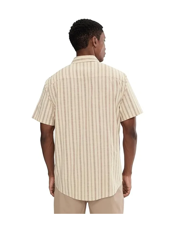 Рубашка с полосками Lido Stripe Hurley — изображение 4 из 5, кость