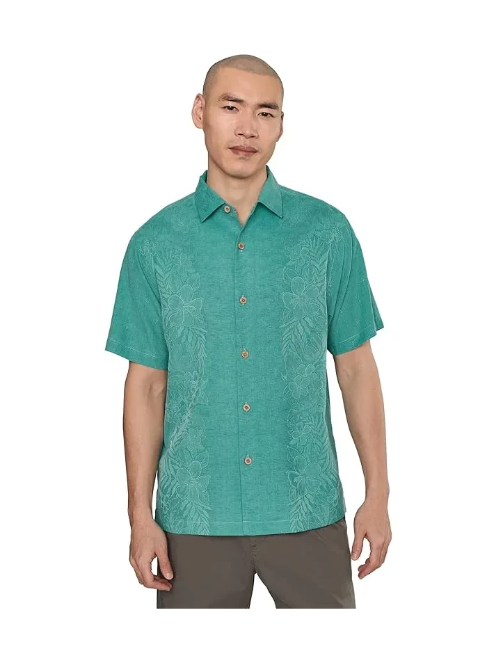 Рубашка camp silk jacquard Kona Luxe Border Tommy Bahama — изображение 1 из 5, синий