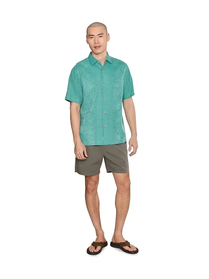 Рубашка camp silk jacquard Kona Luxe Border Tommy Bahama — изображение 2 из 5, синий