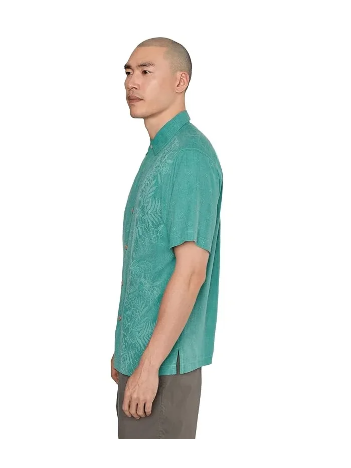 Рубашка camp silk jacquard Kona Luxe Border Tommy Bahama — изображение 3 из 5, синий