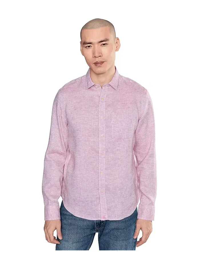 Рубашка льняная Wildehart UNTUCKit — розовый