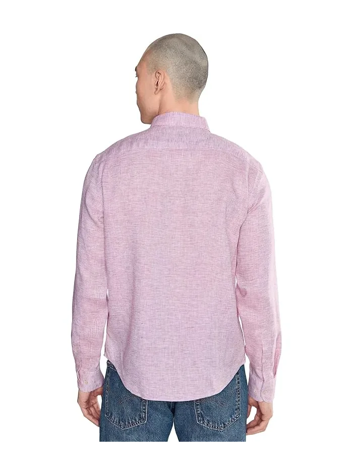 Рубашка льняная Wildehart UNTUCKit — изображение 4 из 5, розовый