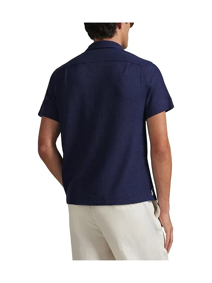 Рубашка кампи с вафельным переплетением хлопок и лен Polo Ralph Lauren — изображение 3 из 5, багамский