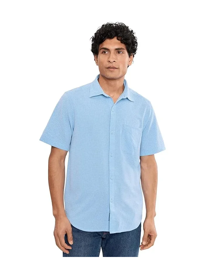 Рубашка с узором полоска Tommy Bahama Bahama Coast Sintra Stripe — изображение 1 из 5, голубой