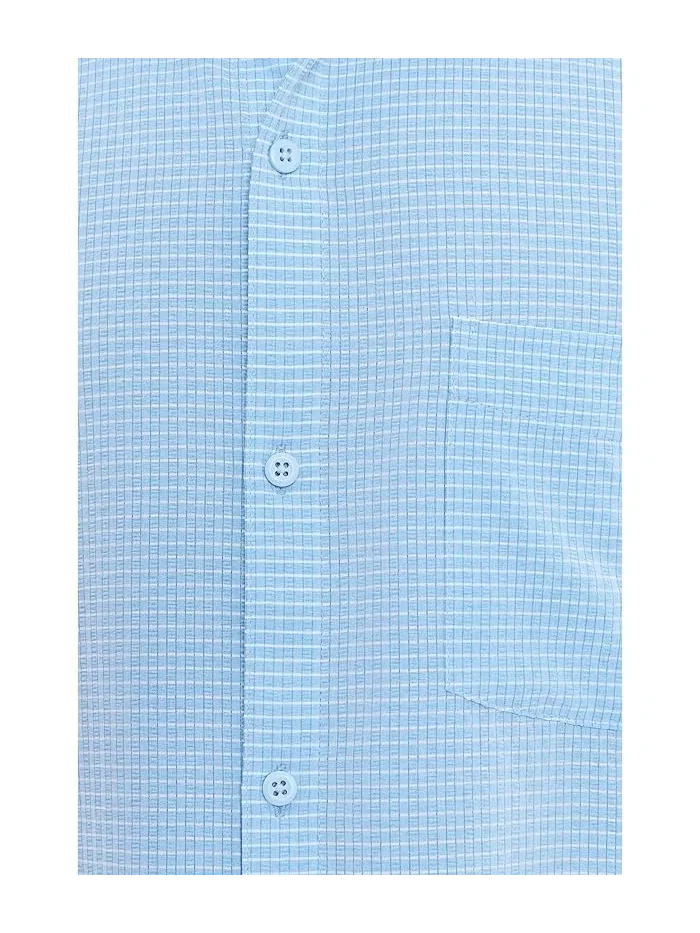 Рубашка с узором полоска Tommy Bahama Bahama Coast Sintra Stripe — изображение 5 из 5, голубой