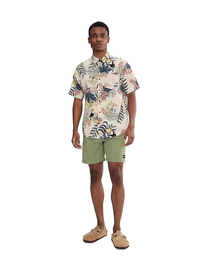 Рубашка с коротким рукавом Lido Stretch Hurley — изображение 2 из 5, кость
