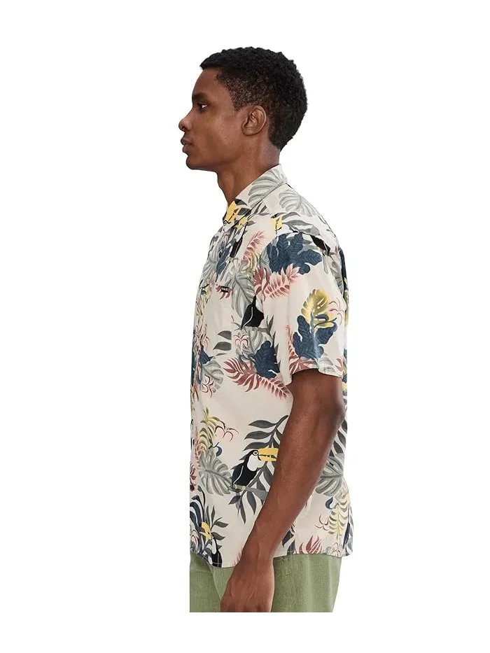 Рубашка с коротким рукавом Lido Stretch Hurley — изображение 3 из 5, кость