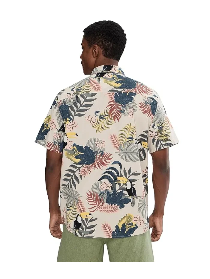 Рубашка с коротким рукавом Lido Stretch Hurley — изображение 4 из 5, кость