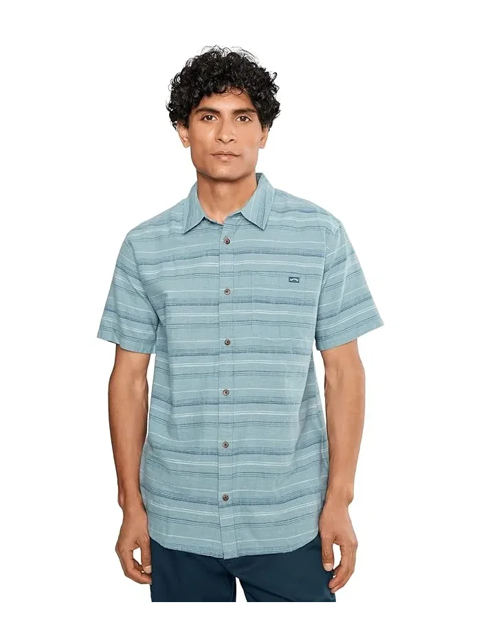 Рубашка с коротким рукавом в полоску All Day Stripe Billabong — синий