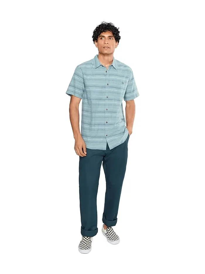 Рубашка с коротким рукавом в полоску All Day Stripe Billabong — изображение 2 из 5, синий