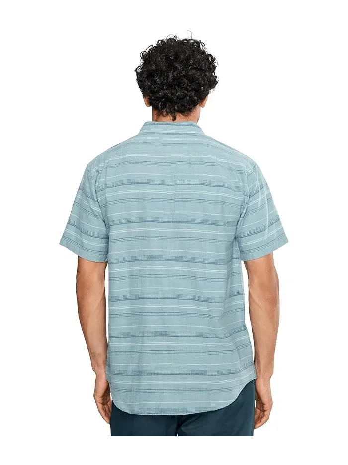 Рубашка с коротким рукавом в полоску All Day Stripe Billabong — изображение 4 из 5, синий