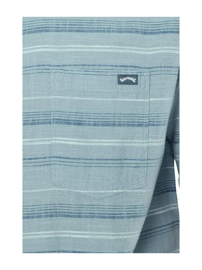 Рубашка с коротким рукавом в полоску All Day Stripe Billabong — изображение 5 из 5, синий