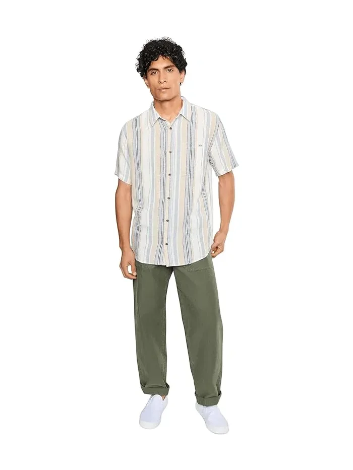 Рубашка с полосками All Day Stripe Billabong — изображение 2 из 5, синий/белый
