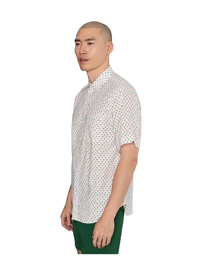 Рубашка принтованная Nova Wave Flock It To You Tommy Bahama — изображение 3 из 5, белый